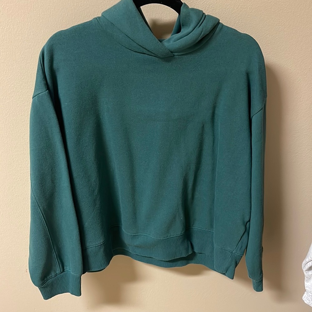 Emerald Green Cropped boxy hoodie